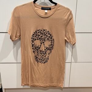 Tan Skull Graphic T-Shirt